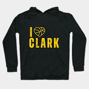 I love 22 Clark Jersey Number 22 yellow Hoodie